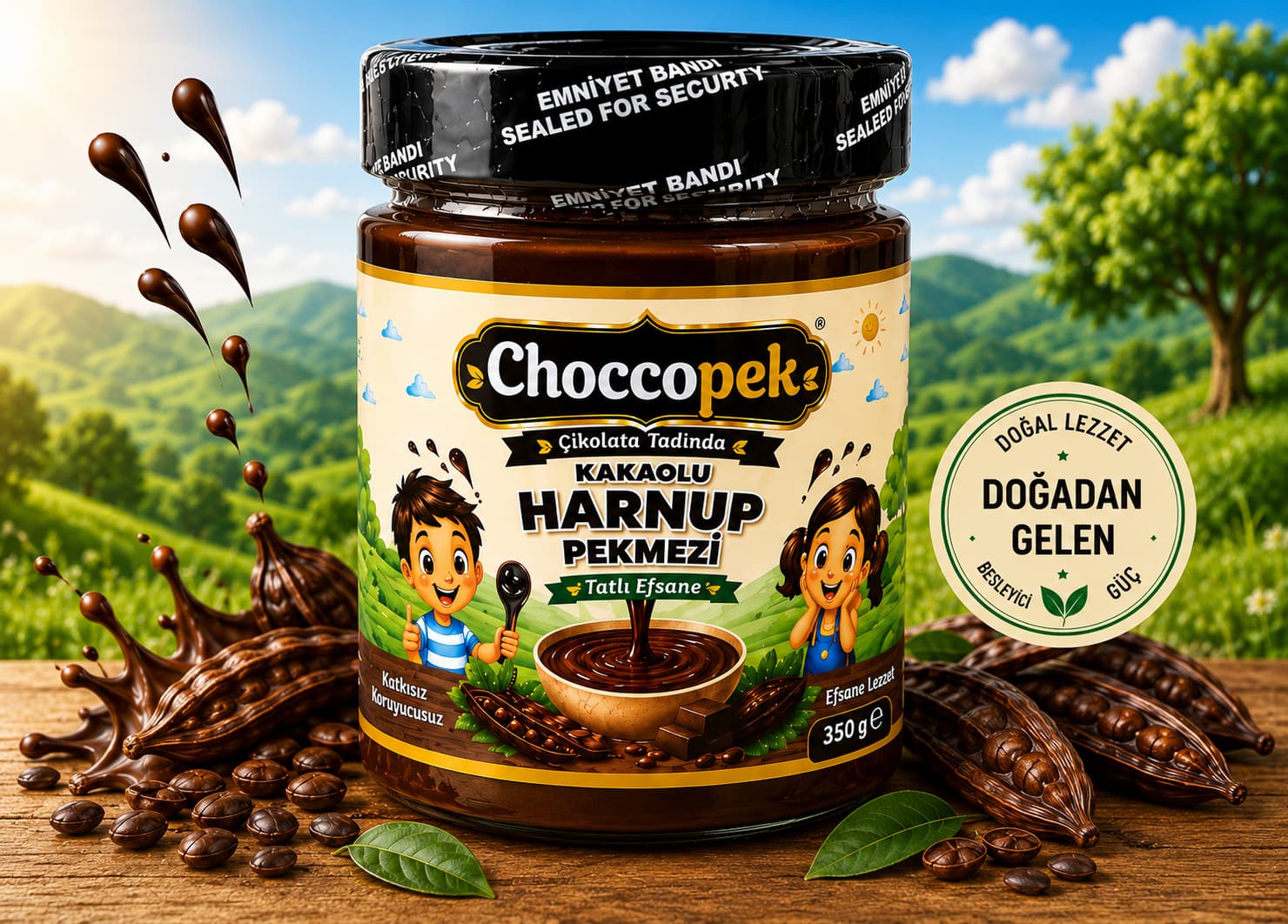 Choccopek kakaolu harnup pekmezi kavanozu